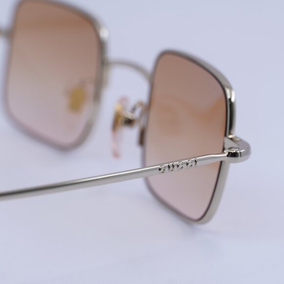 Gucci GG1813S 004 Sunglasses Gold Rectangle Frame, Orange to Pink Lenses main image 11